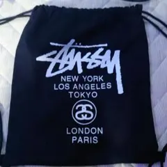 STUSSY ロゴ入り 黒バックパック