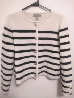 H&M ストライプ カーディガン 長袖　S size