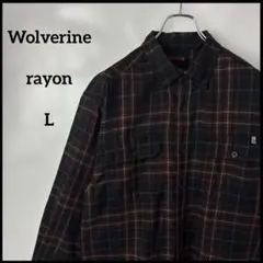 ネルシャツ　レーヨン　赤黒ブラックレッド　シャドウ ヴィンテージ90s チェック