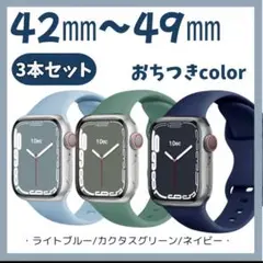 【 超得 】42-49　Apple Watch 　ベルト　シリコン　3本セット