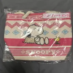 スヌーピー ロープハンドルトートバッグ ピンク