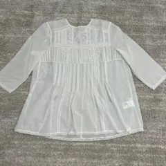 値下　ビンテージローン　クルーネックブラウス　美品のサムネイル