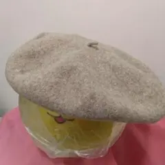 ★300円値引未使用に近い日本製良品計画《無印良品の母体》ウール100%ベレー帽