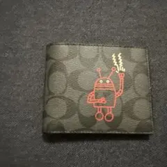 COACH 二つ折り財布 & カードケース セット ロボット コーチ 黒のサムネイル
