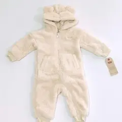 新品　リーバイスアール　ロンパース　冬　ボア 80cm　クマ耳