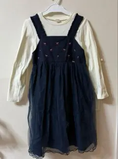 petit main ネイビー ワンピース 130