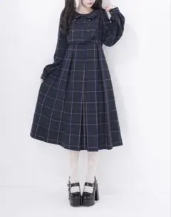【大きいサイズ】皆方由衣 コラボ チェックワンピース 3L ロリータ しまむら