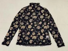 L04103）マダムジョコンダ ボタニカル柄シルクパワーネットチュールカットソーのサムネイル