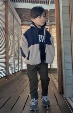 GROOVY COLORS ボア コンビネーション ZIP ジャケット