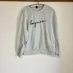 SHEIN ボーイマム ロゴ スウェット グレー【Lサイズ】のサムネイル