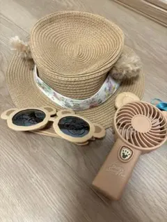 ダッフィー　サニーファン　麦わら帽子　サングラス　ハンディファンセット