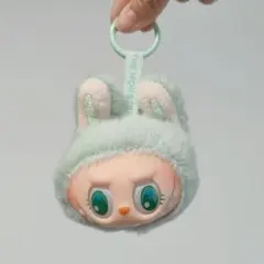 【新品labubu頭】ウサギ耳キーホルダー付きぬいぐるみ