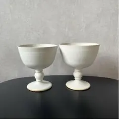 新品 未使用 直井真奈美 ゴブレット 2個セット 直井真奈美さんの器が入荷します | almost white