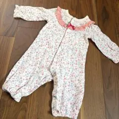 アプレレクール ベビー長袖ロンパース 70cm 花柄 女の子