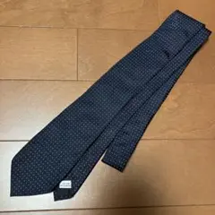 【ナノユニバース】ネクタイ　ドット　ネイビー