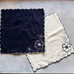 TOCCA タオルハンカチ 2枚セット 花柄刺繍