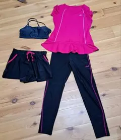 フィラ FILA 水陸両用4点セット フィットネス ヨガ 体型隠し