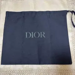 DIOR ネイビー 巾着袋 ロゴ入り