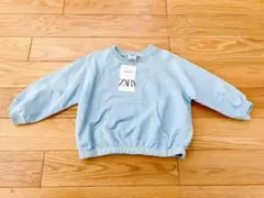 【新品未使用】ZARA ライトブルー トレーナー 18-24ヶ月 92cm