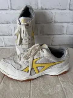 Mizuno 体育館シューズ ホワイト/イエロー25.5cm