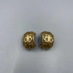 240ヴィンテージ 訳あり　ORENA ゴールド ハート型 フープイヤリング