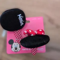 ミニーマウス パッチン 耳型 ピン ディズニー シー リゾート ヘアアクセサリー