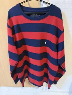 Polo Ralph Lauren ワッフル 長袖カットソー ボーダー Lのサムネイル