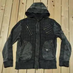 BEAMS ダークブラック フード付き パーカー Mサイズ　ビームス　春　秋