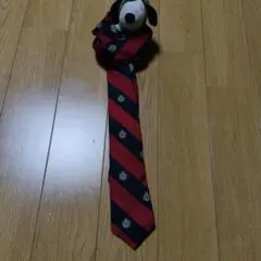 MIKI HOUSE ネクタイ 赤・黒 ストライプ絹100%