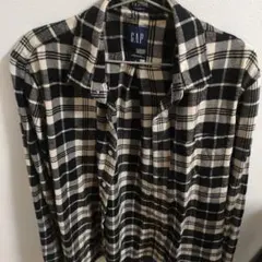 GAP ネルシャツ チェック柄 ブラック ホワイトのサムネイル