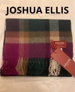 ジョシュアエリス JOSHUA ELLIS カシミヤマフラー　紫　チェック