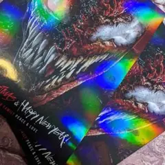 ヴェノム　ポストカード2枚（マグネット、シール、缶バッジ付）