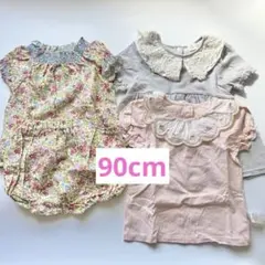 【着1有】女の子 90cm 半袖 トップス セットアップ まとめ売り セット