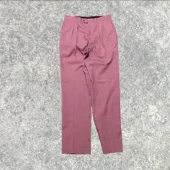 スラックスパンツ ピンク ツータック ストレート 古着