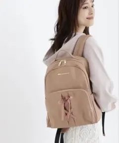 ジルバイ ジルスチュアート ワーキングバックパック リボン ピンクベージュ