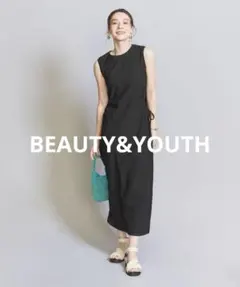 BEAUTY&YOUTH コットンアムンゼン サイドホールワンピース