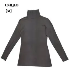 상태좋음 UNIQLO 유니클로 M 리브 소재 히트 테크 이너 긴팔 다크 그레이