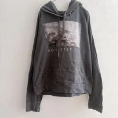 Hollister【L】パーカー グレー フード付き トップス 長袖 レディース