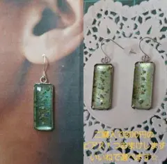 ハンドメイドピアス　ニッケルフリー　フックピアス　レジンピアス　琉球ガラス