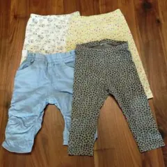 【4本セット】ユニクロ 他 ズボン／80〜90cm