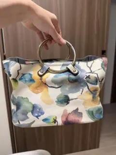 値下げ→NATURAL BEAUTY BASIC 花柄 ハンドバッグのサムネイル