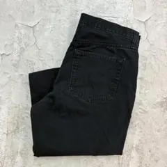 Eddie Bauer　ダックパンツ　W35 L33　ブラック　古着のサムネイル