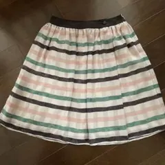 INTERPLANET マルチボーダー柄 フレアスカートのサムネイル