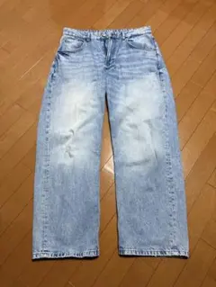 バギーデニム　ライトブルーデニム　zara