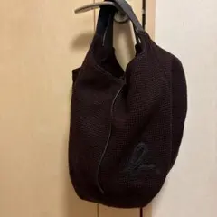 赤と黒のツイードショルダーバッグ