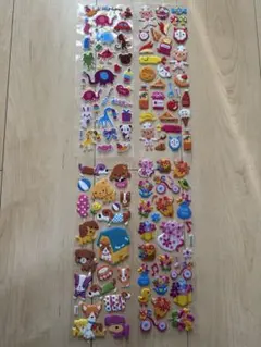 大きめぷくぷくシール　ラメ入り　４枚　おまけ付き