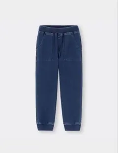 GU ジーユー　インディゴカットソージョガーパンツ　デニムGパン130 長ズボン