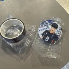 ハイキュー!! 稲荷崎高校 マスキングテープ 缶バッチ　影山飛雄 くら寿司