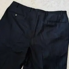 極美品✨カナーリ　スラックス52 7 R ストライプ柄　黒　大きいサイズ