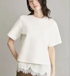 Mila Owen キャミレイヤードダンボールＴシャツ　ホワイト　新品タグ付きのサムネイル
